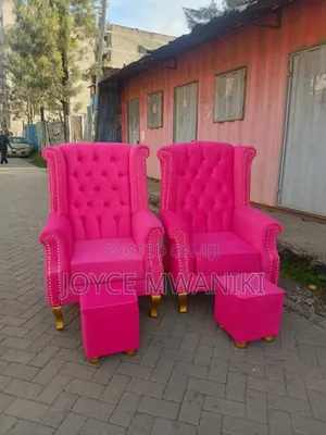 2 Pedicure Baby Pink Seats or Queen Chairs