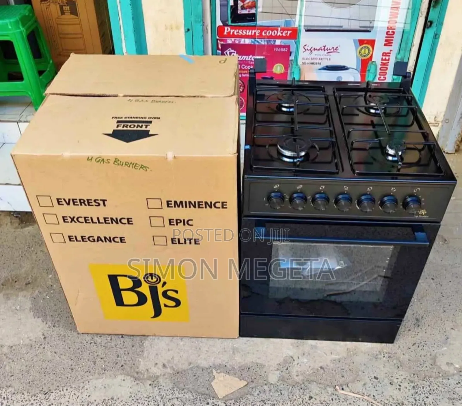 BJS 60x60 Gas Cooker – Efficient, Durable Family-Sized