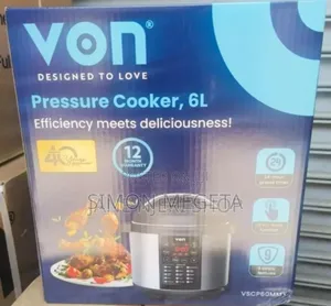 Plus 12months Warranty Von 6l Pressure Cooker