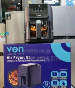 Digital Electric Von 5l Air Fryer. With Holder