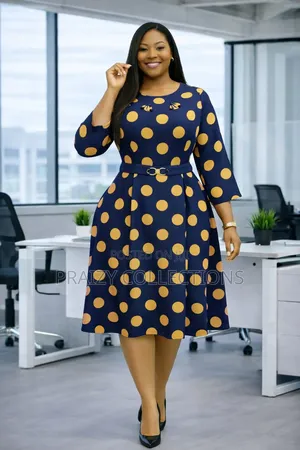 Elegant Flare Dotted Dress