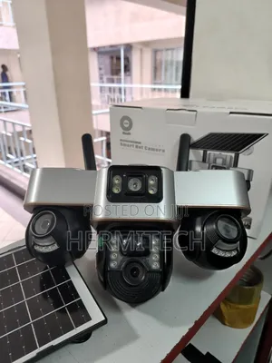 Triple Lens V380 Pro 4g Smart Solar Powered PTZ Surveillance CCTV