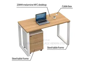 1200mm Clerical Brown Customized Writing Desk