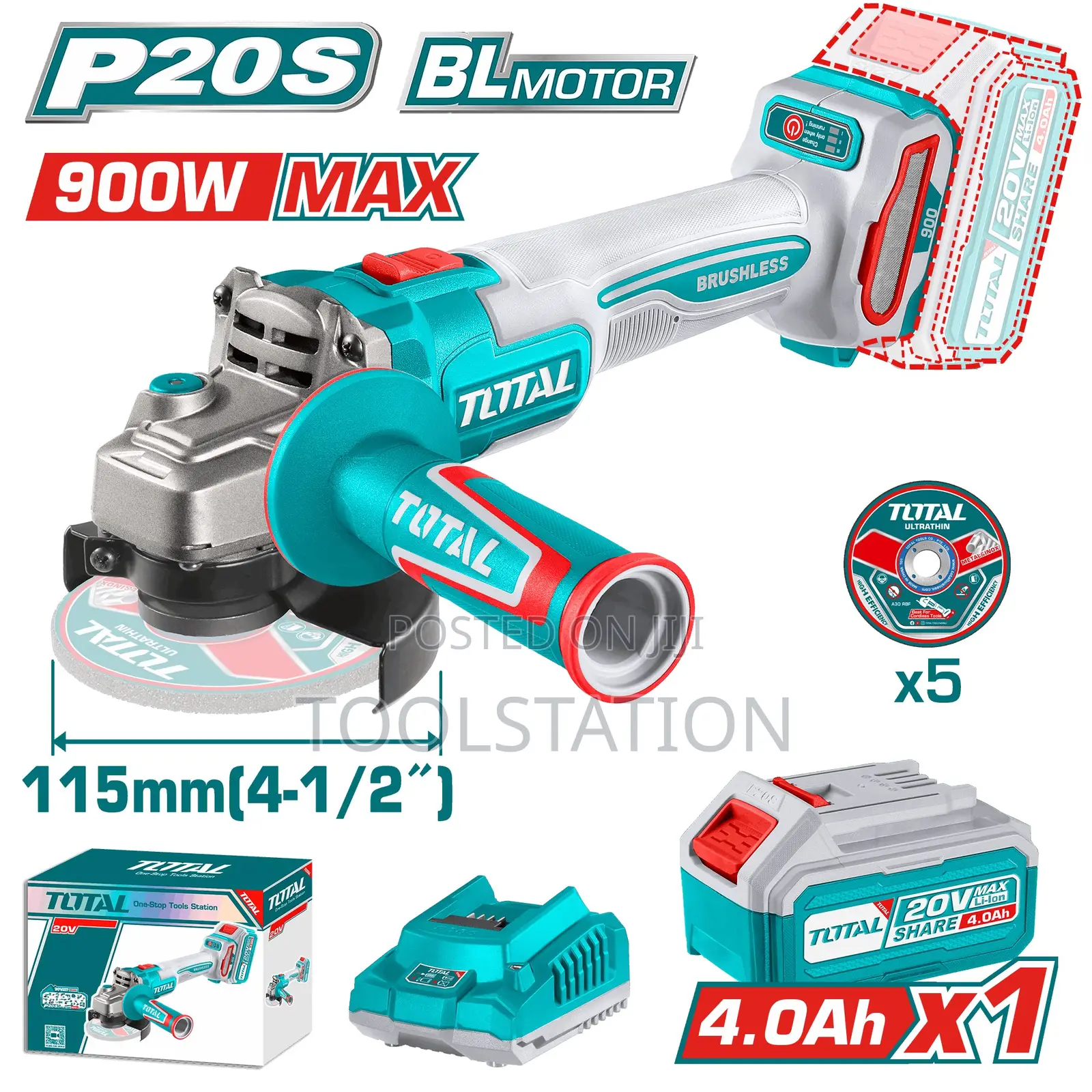 Cordless Angle Grinder Brushless Motor Voltage: Tagli261521