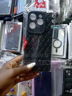 Black-Texture Phone Case Designed for the Infinix Hot 40 Pro.