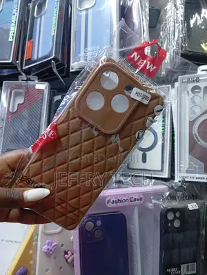 Brown Quilted Phone Case Is Compatible With the iPhone 14 Pro Max