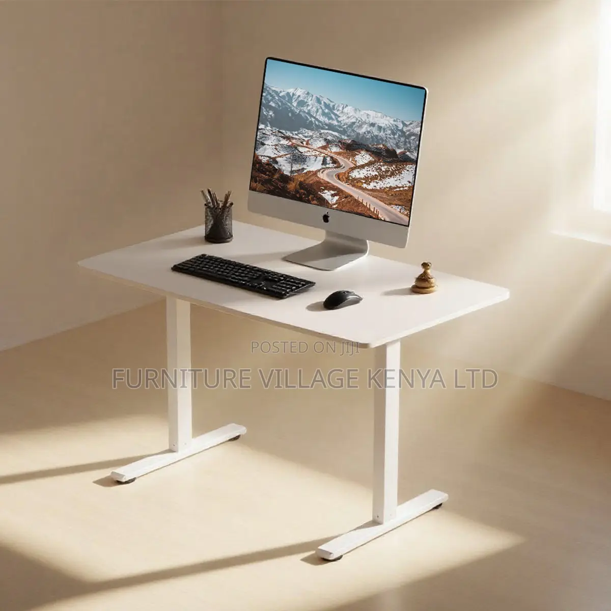 120cm White Electric Sit Stand Ergonomic Desk