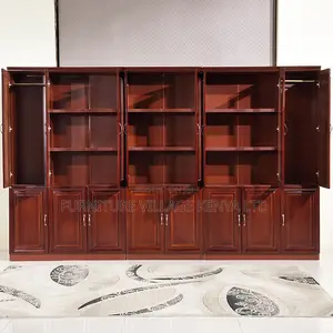 3-Door's Mahogany Glass Front Document Cabinet