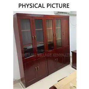 3-Door's Mahogany Glass Front Document Cabinet