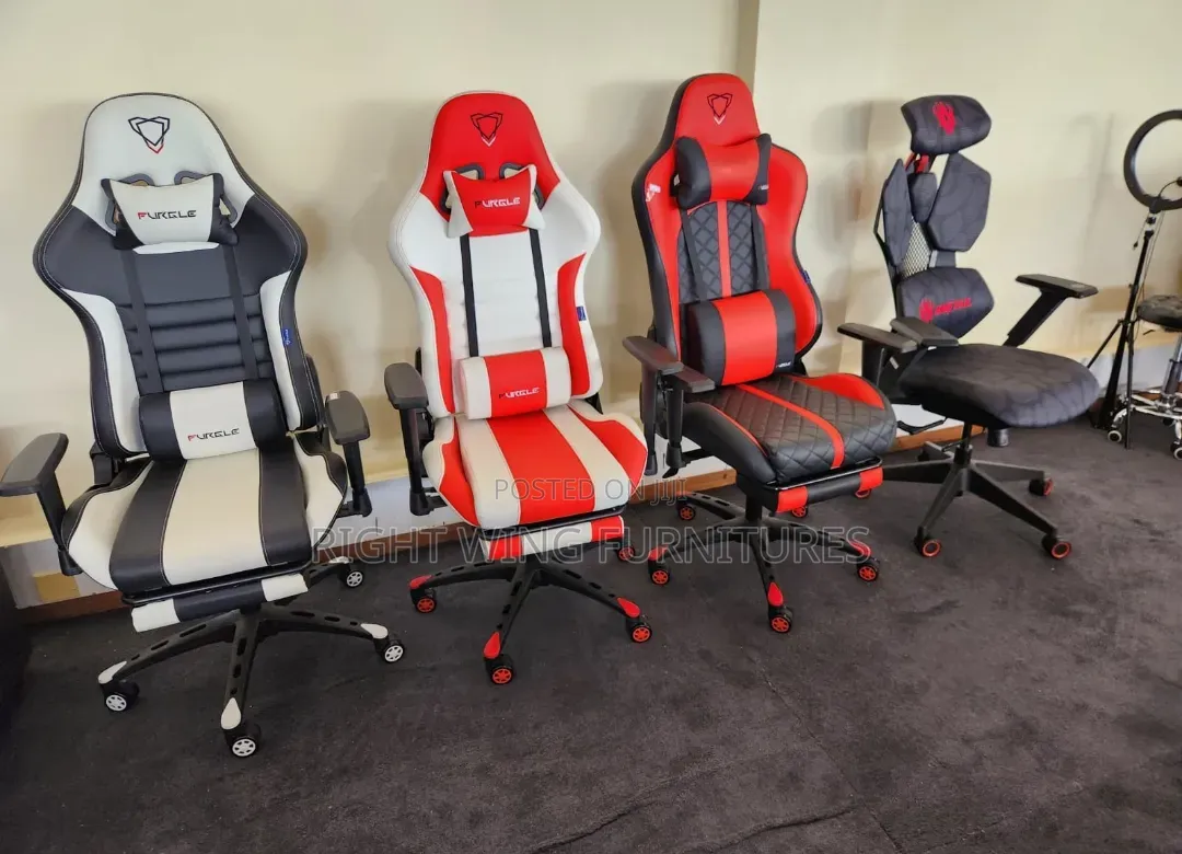 Multicoloured Office Racing Gaming Chairs Gaming Chairs Footrest