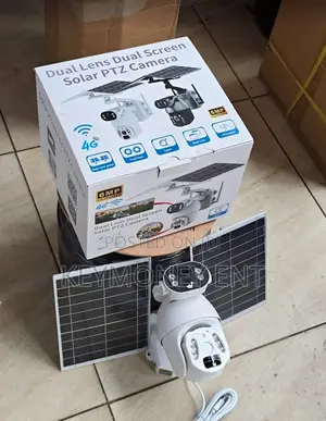 Rotating Ubox 6mp Dual Lens Dual Solar Panels PTZ Camera