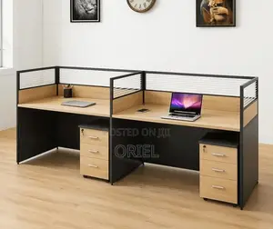 Office Desk : Straight 2-Way Office Modular Workstation