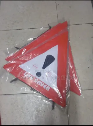 2pcs Metallic Caution Life Savers Warning Sign