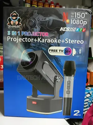 Hcs350ktv Projector + Karaoke + Stereo Android 14 2 Microphone 16gb.