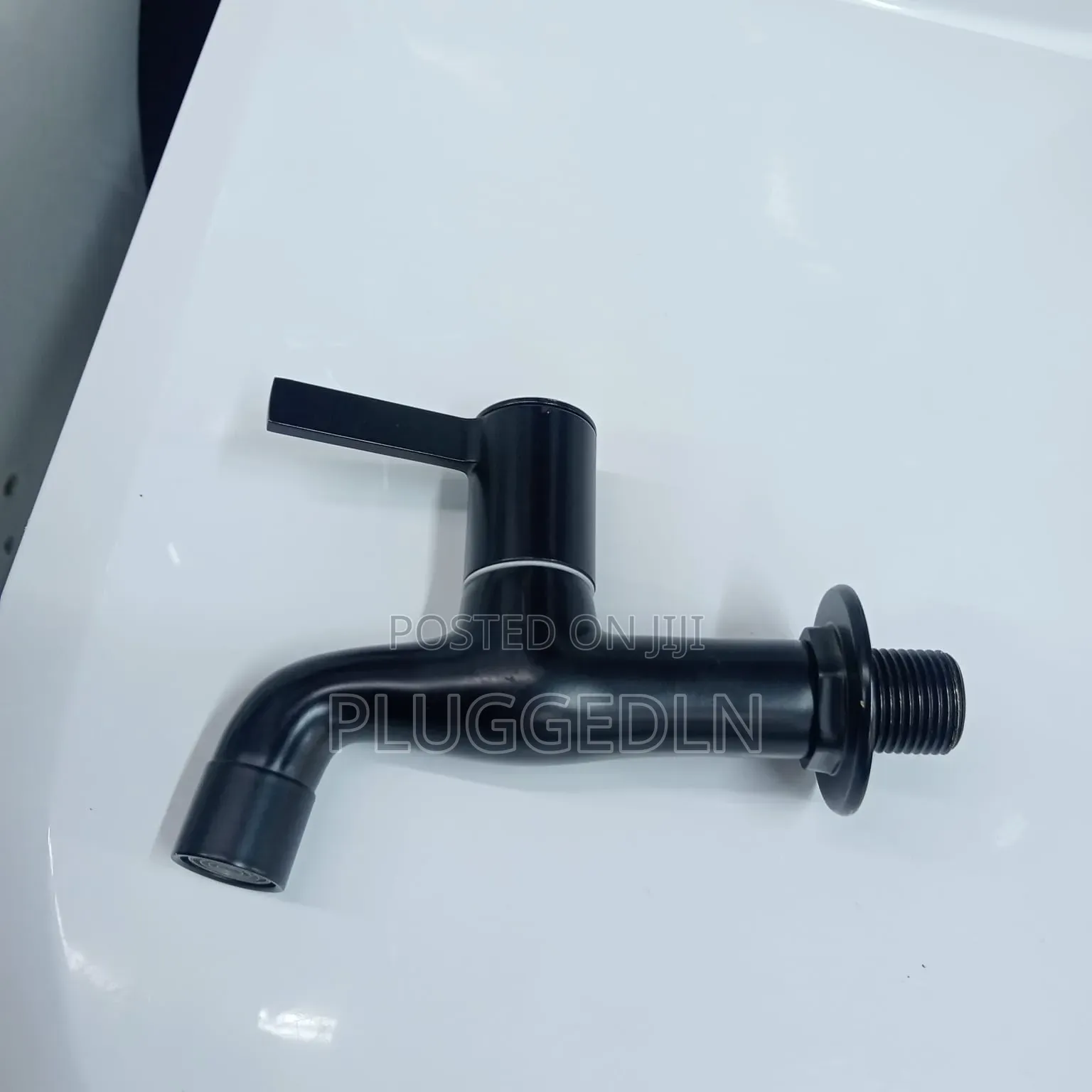 Wall Bib Tap Black Lever