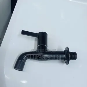 Wall Bib Tap Black Lever