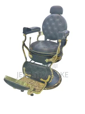 Black Golden Executive Barber Chair