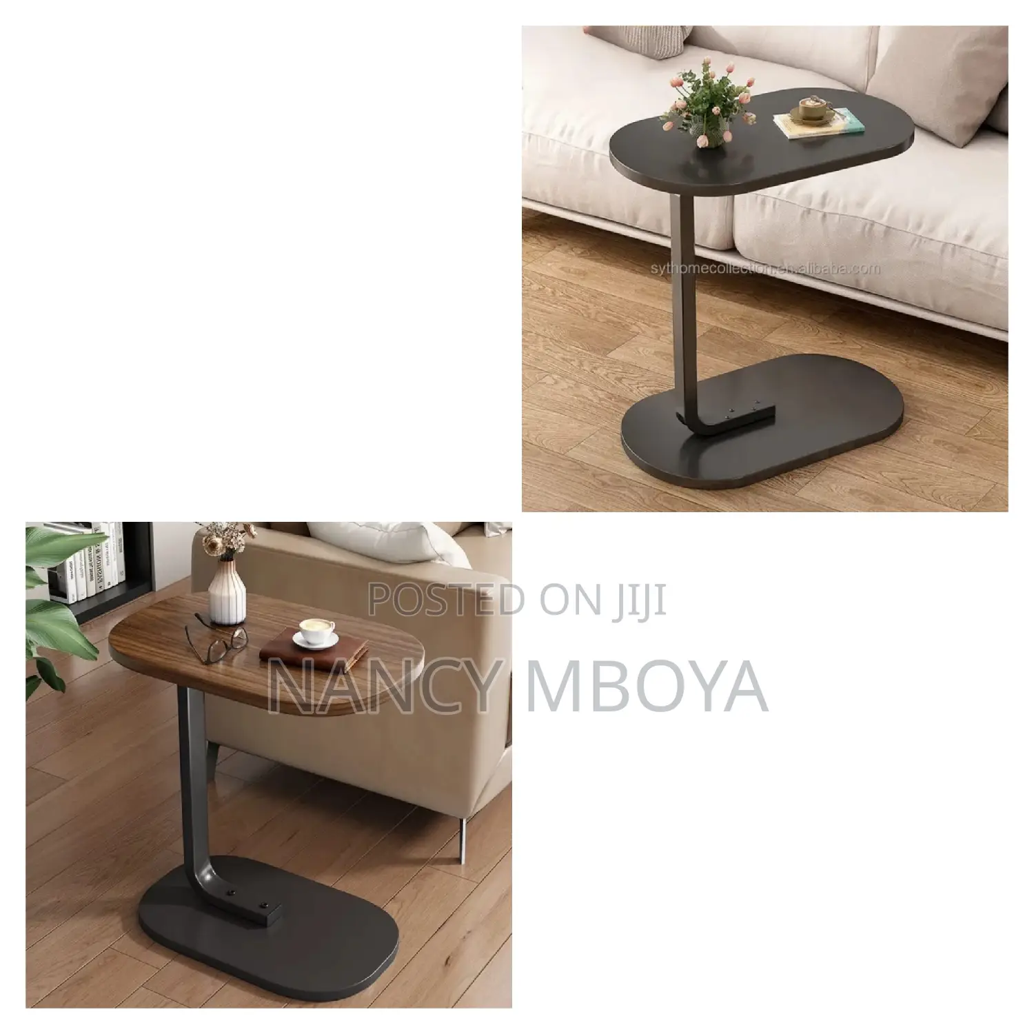 Laptop/Coffee Table Walnut Colour With Black Base