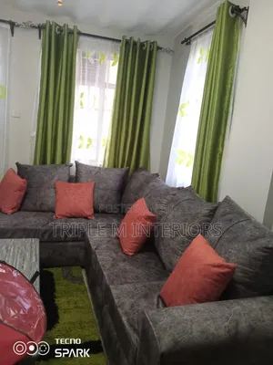Green Home Curtains With White Sheers