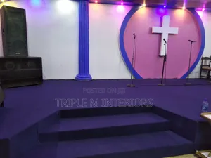Deep Blue Altar Flooring With 4mm Carpet