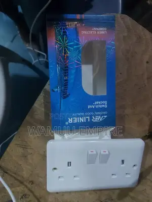Linier Branded 13a Twin Switched Electrical Socket.