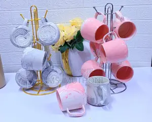 6 PCS 400 Ml Marble Pot Mugs