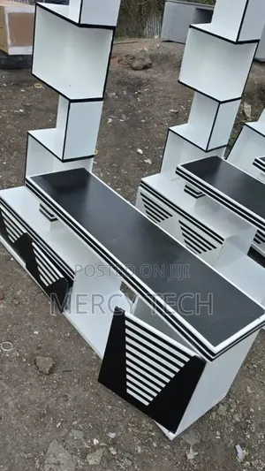 Geometric Tower Tv Stand