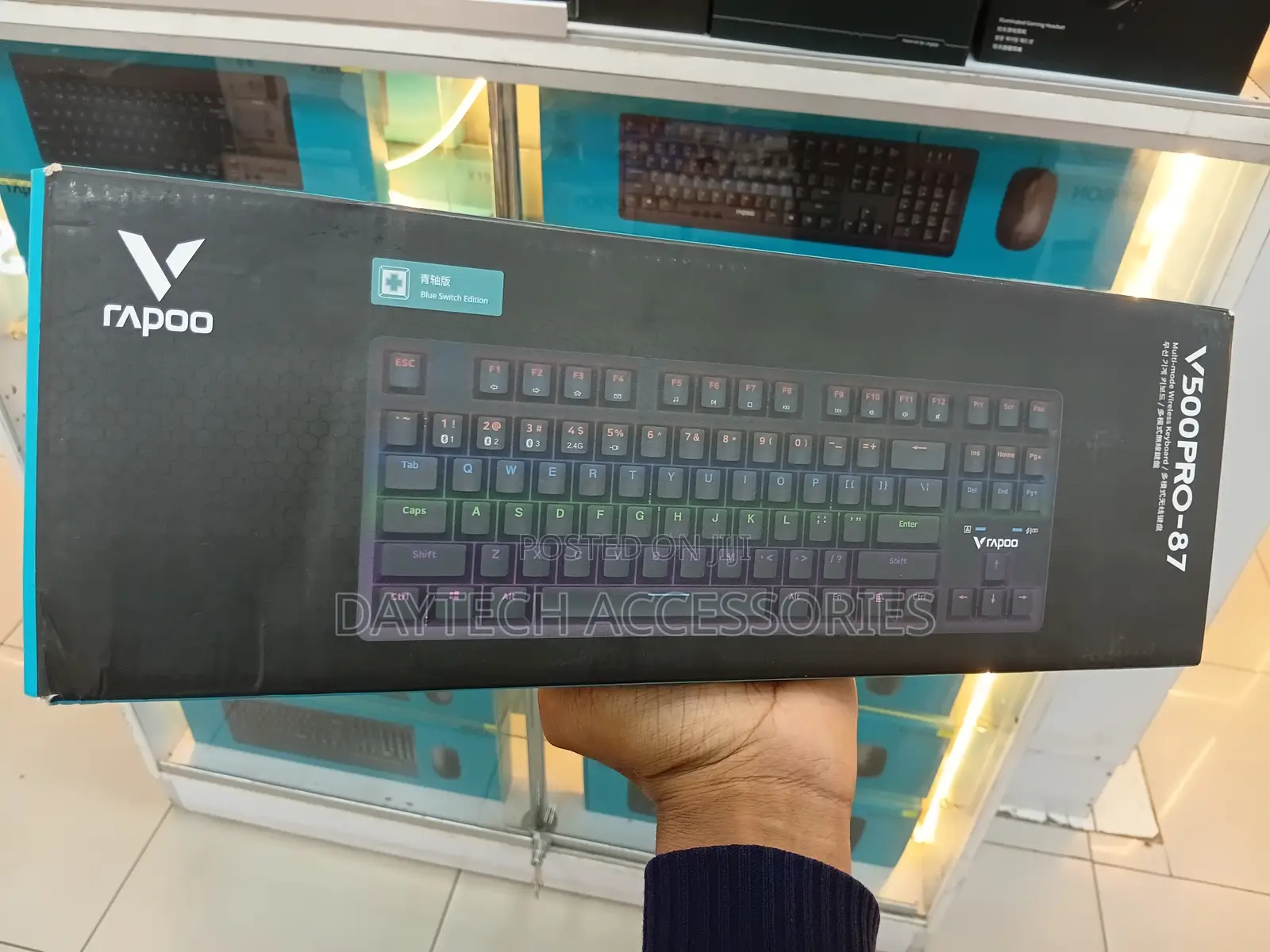 Rapoo V500pro-87 Multi-Mode Wireless Mechanical Gaming Keyboard.