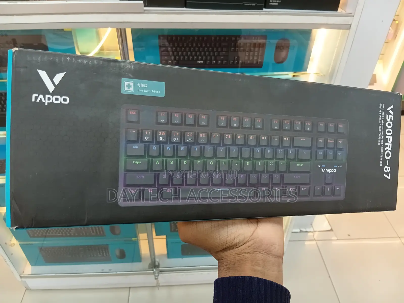 Rapoo V500pro-87 Multi-Mode Wireless Mechanical Gaming Keyboard.