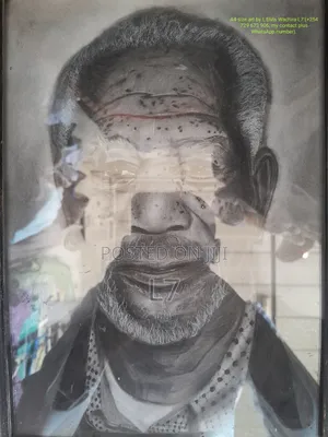 My A4-size Art On Morgan Freeman.