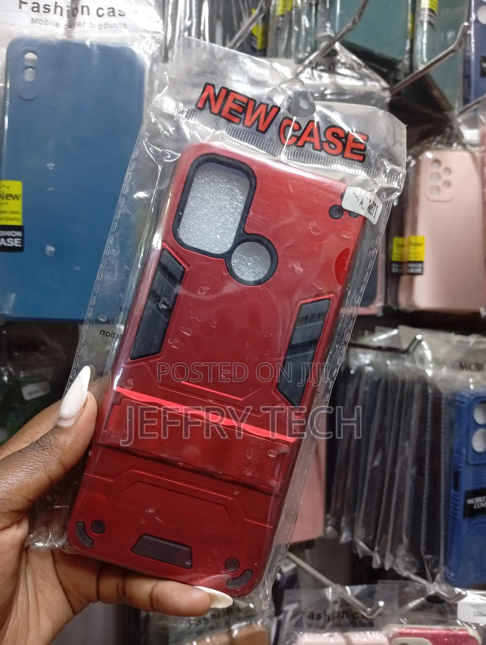 Red Phone Case Featuring a Built-in Kickstand