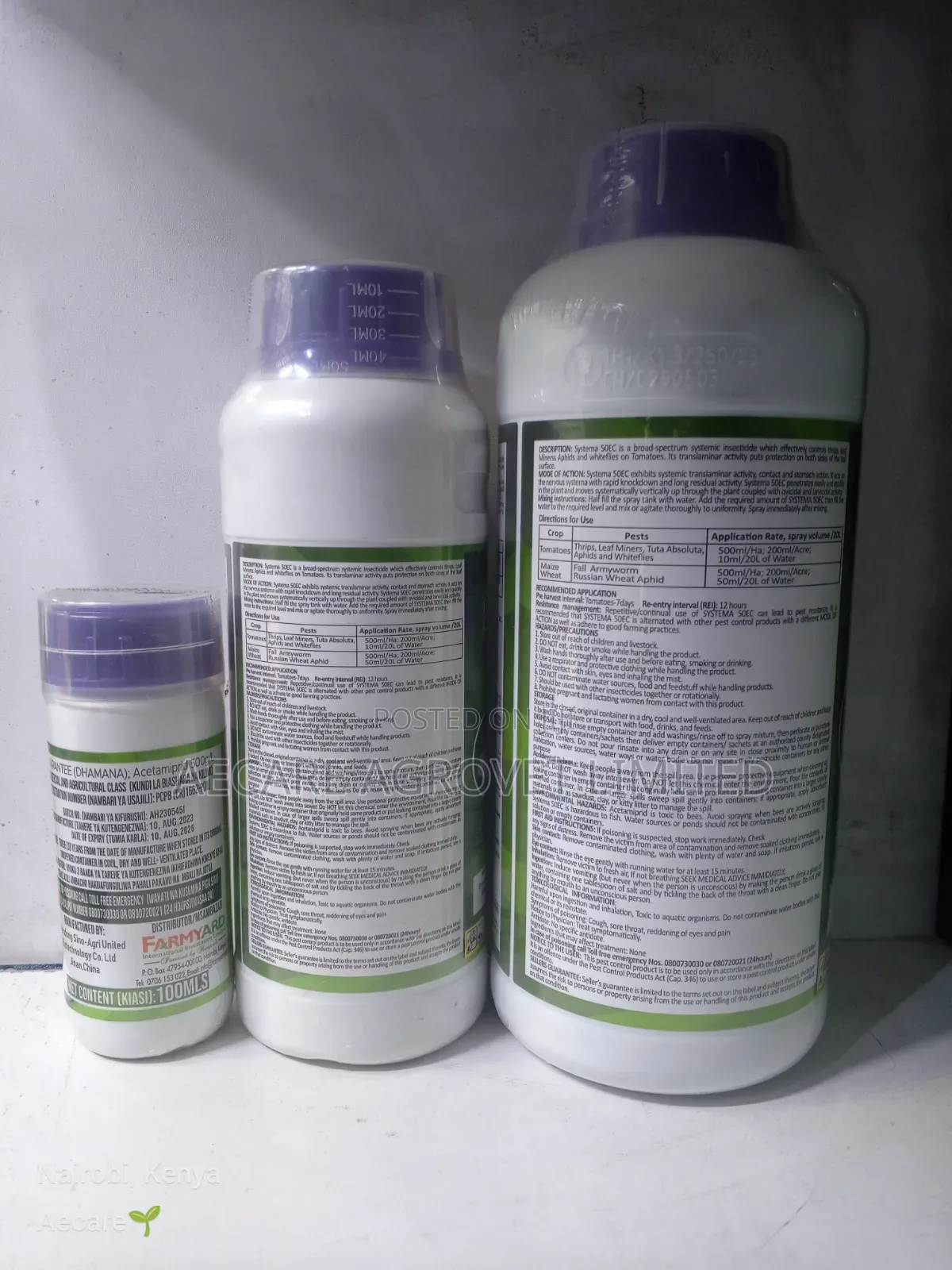 Systema 50ec Insecticide 100ml, 500ml, 1litre