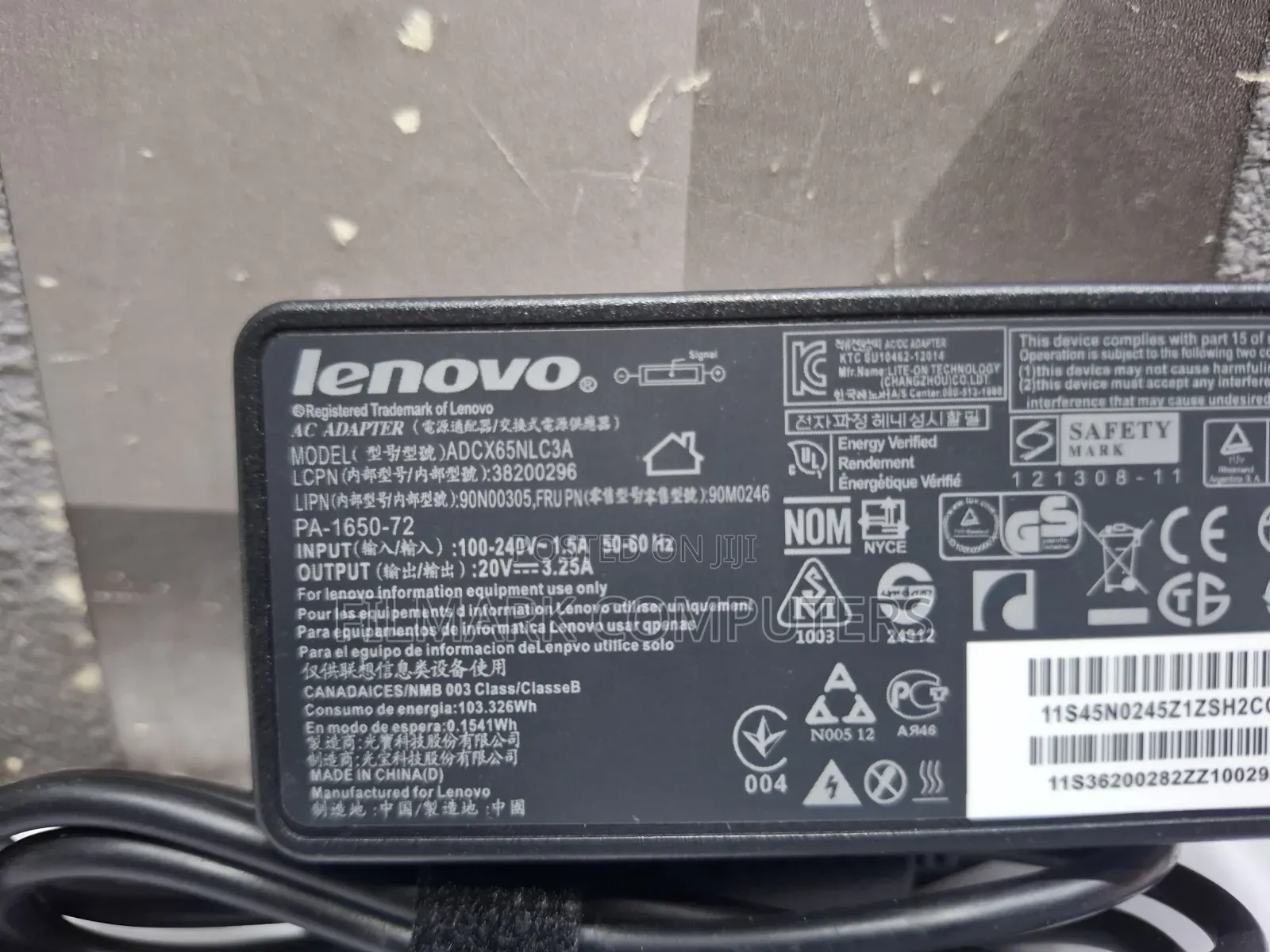 Lenovo 20v 3.25a 65w Usb Pin Original Ac Adapter