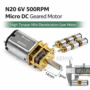 N20 6v 500rpm Dc Geared Motor – High Torque Mini Metal Gear Motor.