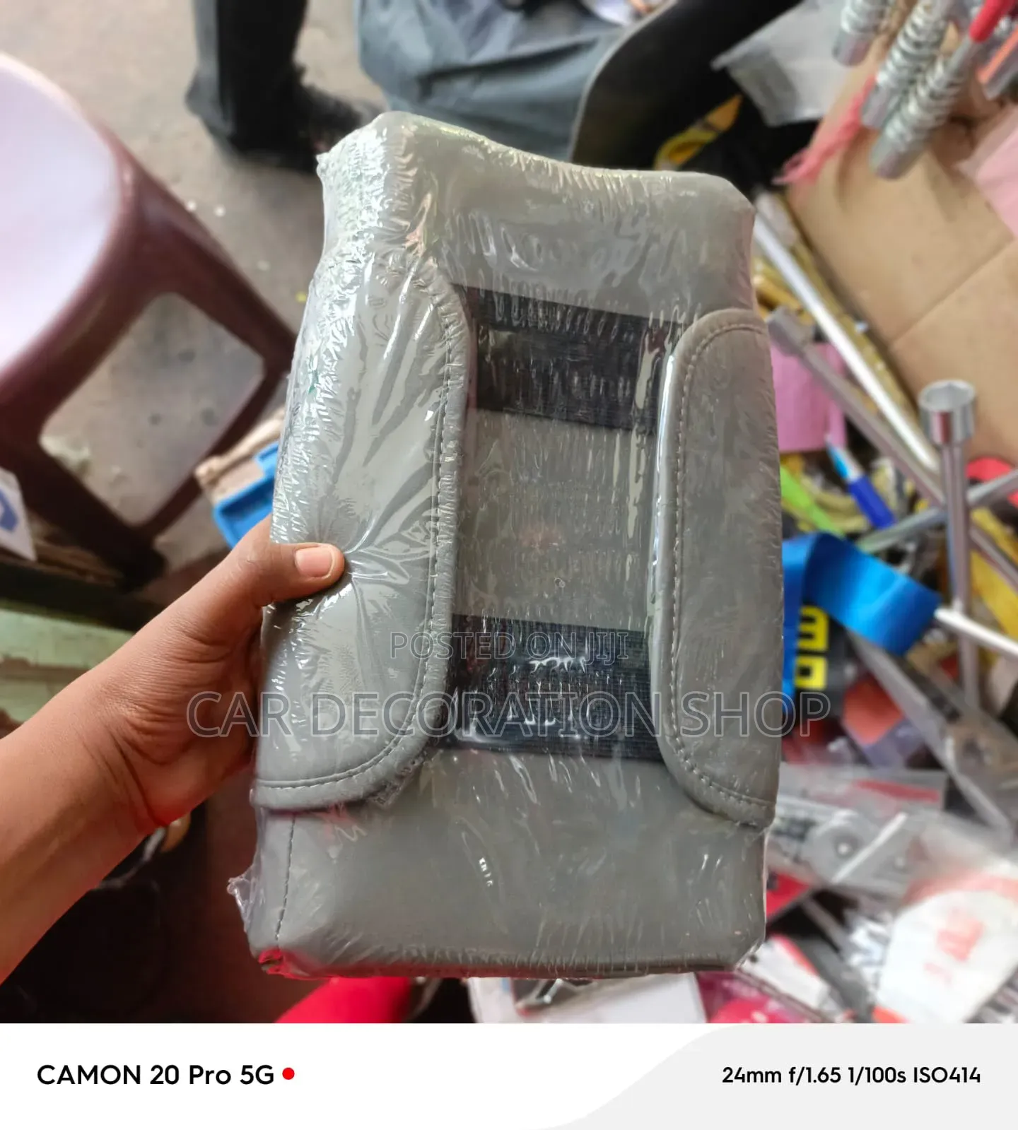 Grey Armrest Console Hight Lifter With Cup Holders