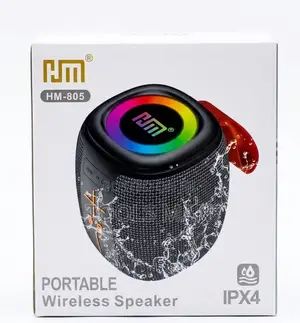 Wireless Speaker -RGB Lights, Ipx4 Deep Bass Fm,Usb, Tf Card.Hm-805