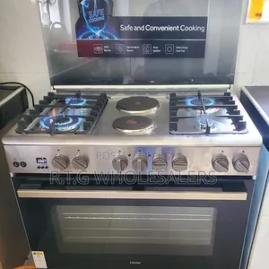 Haier 4+2 Gas Electric Cooker 60×90 With Wok Burner