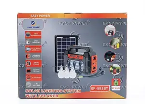 Solar Lighting.3 Bulb,Fm,Usb,Mem,Bluetooth Speaker.Easy Power Ep-593bt