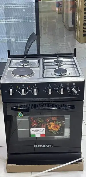 Black 60*60 Globalstar Jet 3+1 Standing Cooker With Electric Oven