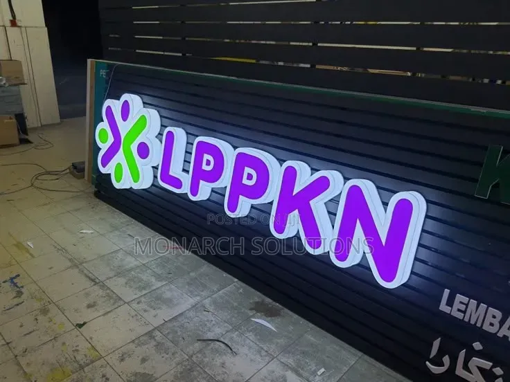3d Signage Different Colors