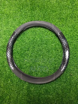 Premium Black Steering Wheel Cover – Anti-Slip Leather Grip Universal