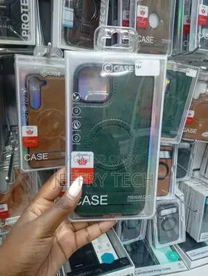 Green Leather Magnetic "Ccase" Brand Phone Case