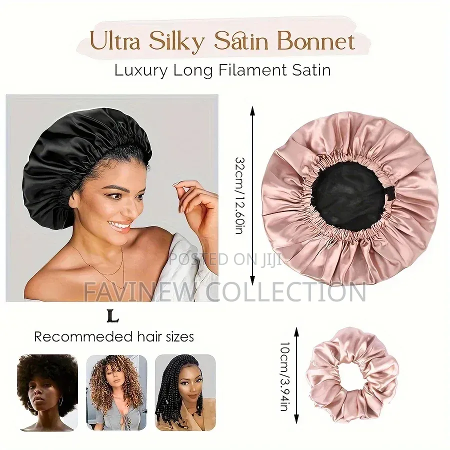 Adjustable Sleeping Satin Hair Bonnet
