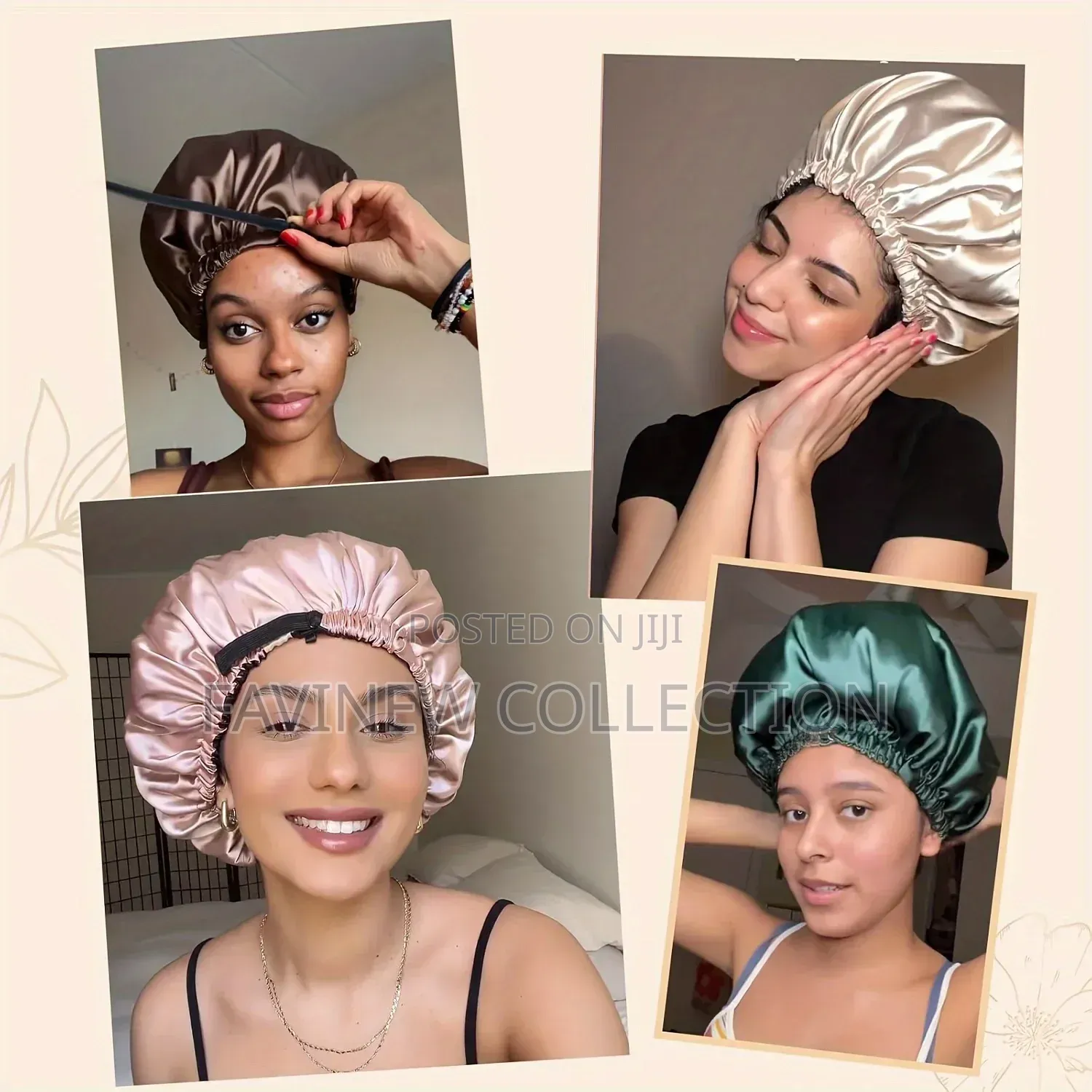 Adjustable Sleeping Satin Hair Bonnet