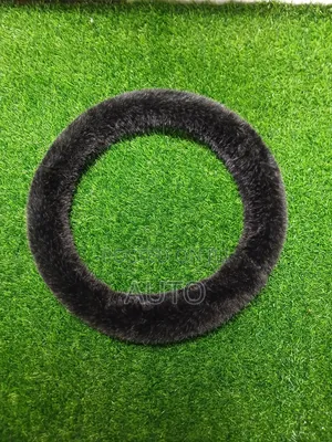 Luxury Black Furry Steering Wheel Cover – Soft Warm Grip