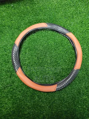 Brown Black Car Steering Wheel Cover – Anti-Slip Grip