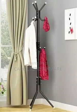 Metallic Coat And Bag Hanger Stand