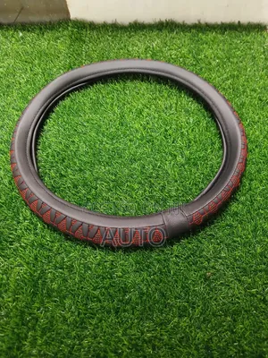 Black Steering Wheel Cover Red Stitching Sport Grip Universal