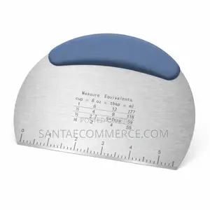 Stainless Steel Dough Scraper Cutter With Measuring Guide
