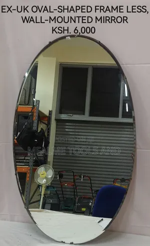 Oval-Shaped Frame Less Wall-Mounted Mirror